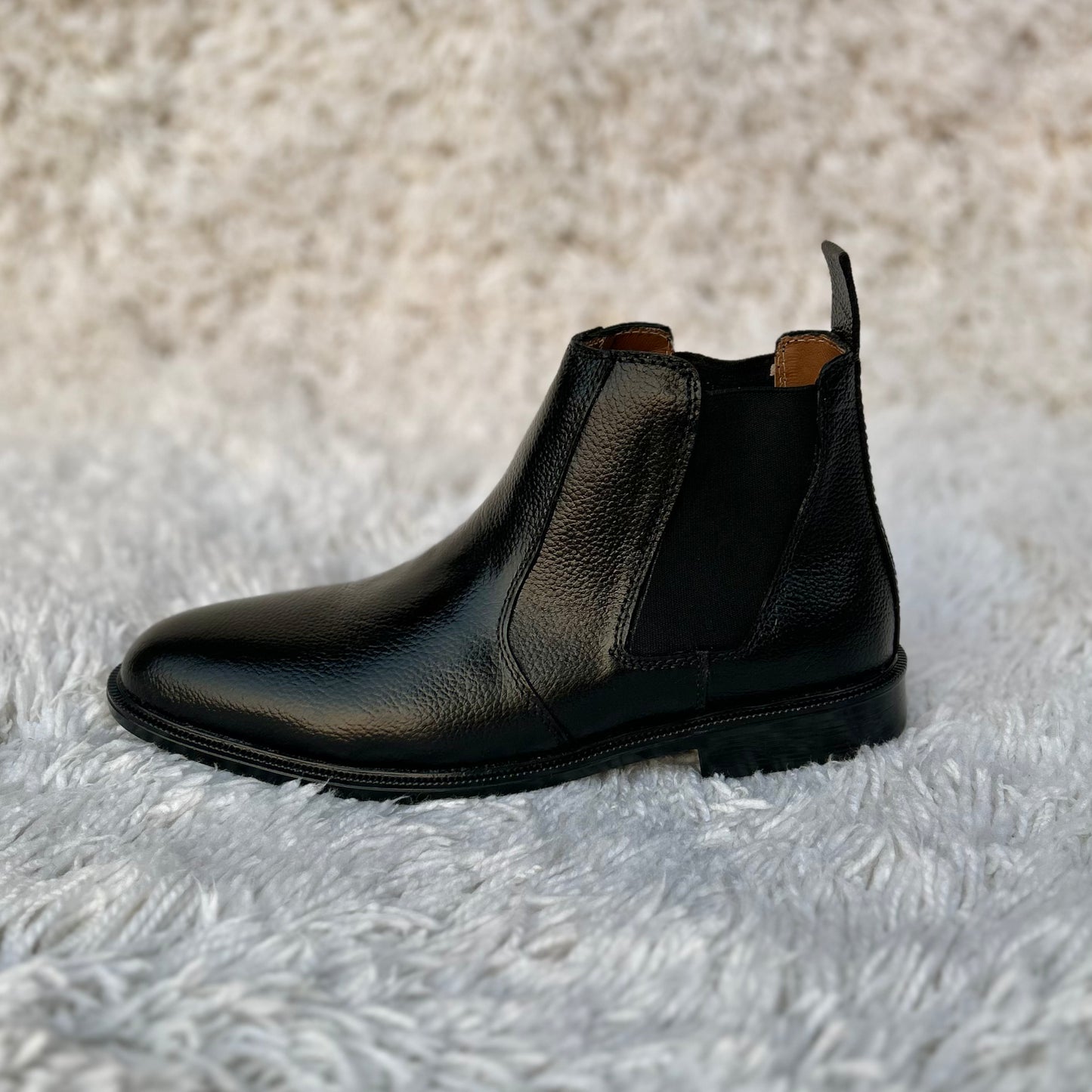 Men’s Premium Chelsea Leather Boots – Black & Brown | Affordable Genuine Leather Slip-On Boots