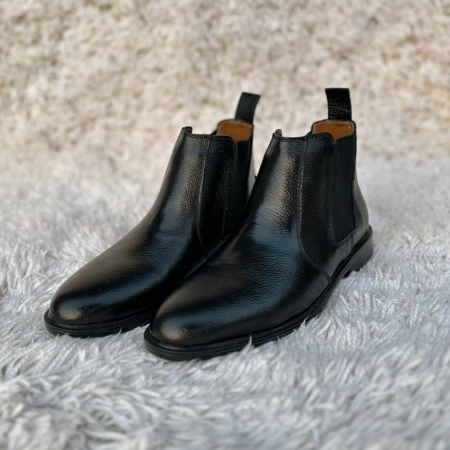 Men’s Premium Chelsea Leather Boots – Black & Brown | Affordable Genuine Leather Slip-On Boots